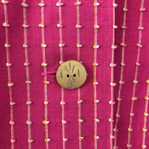 Orvis Vintage Pink Cotton Canvas Classic Lagenlook Coastal jacket oversized S