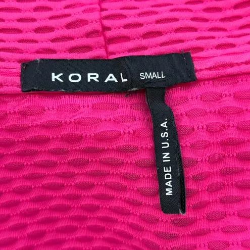 Koral Activewear Pump Netz open mesh pullover in infrared hot pink size S small