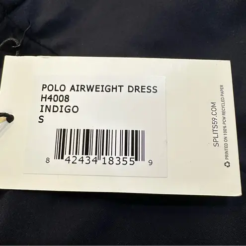Splits59 Polo Airweight Mini Polo Dress Country Club Preppy Athleisure Indigo Sm Blue