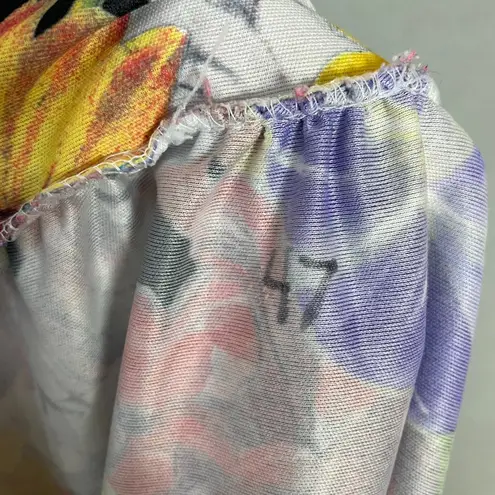 Handmade Floral Muumuu Dress Colorful Short Sleeves Pocket Casual Women Mumu