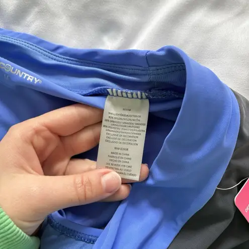 Free Country NWT Womens Size Medium Gray Blue Swimsuit Bikini Bottom Skirt