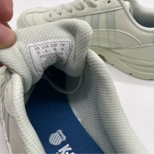 K-Swiss Classics Lt Green Mint Lace-up Padded Footbed Court Shoes Size 6