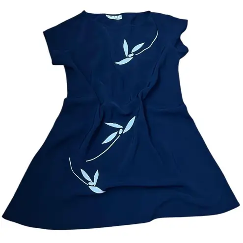 Natori Midnight Blue Nightdress with Leaf Accent Size undefined