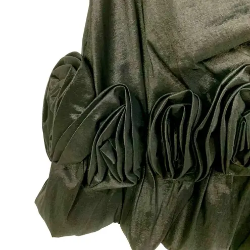 Masquerade Black Strapless 90s Y2K Cocktail Dress Hoco 14/15 Bubble Hem Rosettes