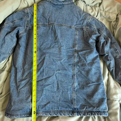 Marine layer Blue Sherpa Lined Denim Jean Jacket Size Small