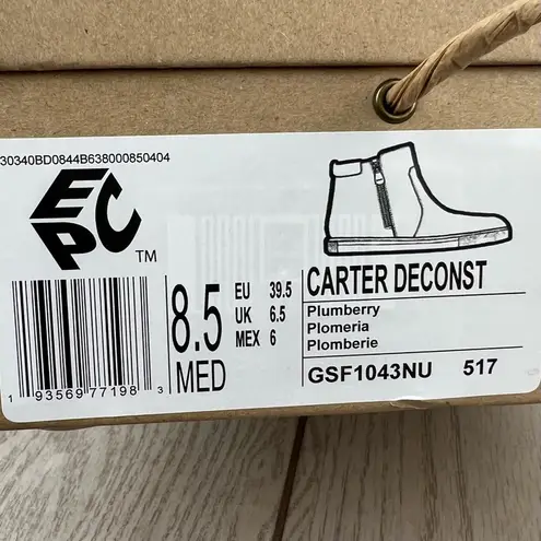 Gentle Souls Carter Suede High Top Zipper Sneakers US8.5 Plumberry Leather $159