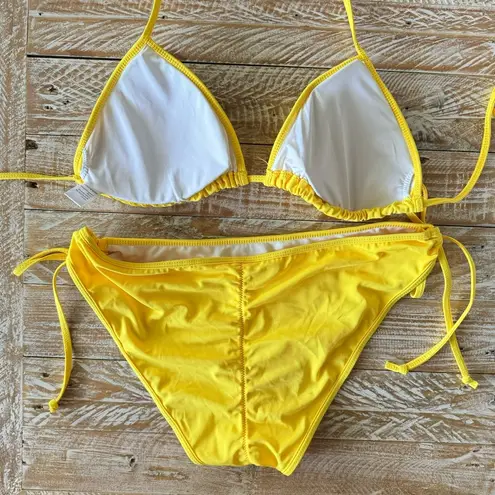 ☀️Happy Yellow Triangle & Scrunch Butt String Bikini☀️~lg