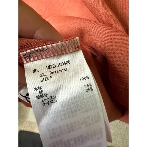 Earth Music & Ecology 100% Cotton Drop Shoulder Short Balloon Sleeve One Size Orange Size undefined