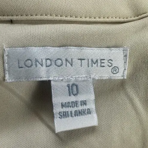 London Times Women's Bohemian Mosaic Geometric Pleated High Neck Shift Dress 10