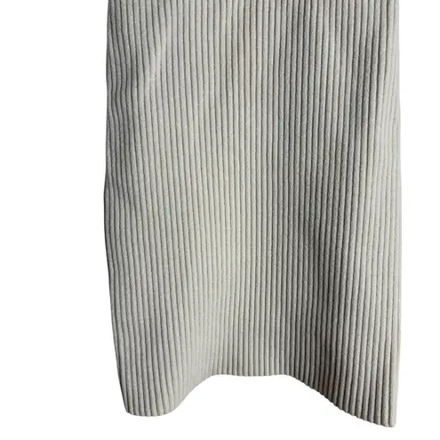 Gauge81 Mija White Ribbed Long Sleeve Wool Plunge Sweetheart Mini Dress Size XS