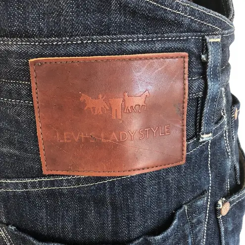 Levi’s Lady Style Blue Denim Suspender Skirt Size XS