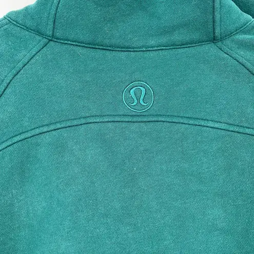 Lululemon  Scuba Oversized Funnel Neck Half Zip Storm Teal Gold Zip Size XS/S