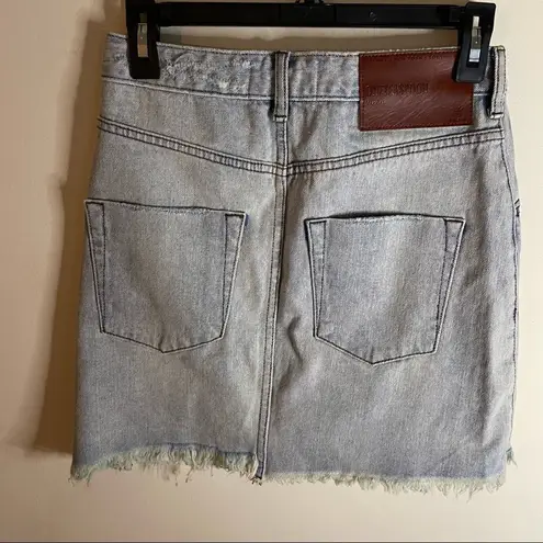 One Teaspoon  Viper High Waist Denim Mini Skirt