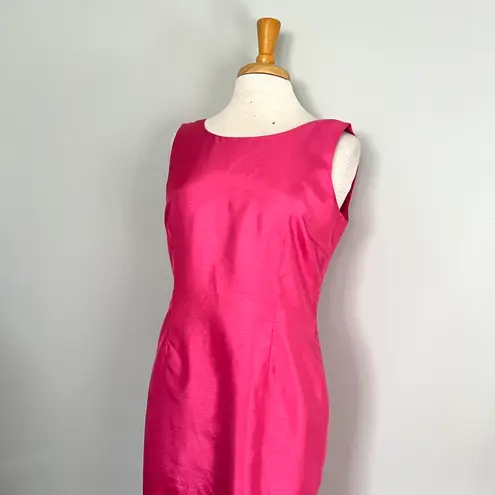 Le Suit Hot Pink Sleeveless Sheath Dress