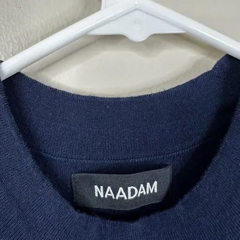 NAADAM Dress Womens XS Navy Blue Silk Cashmere Sleeveless Mini Shift