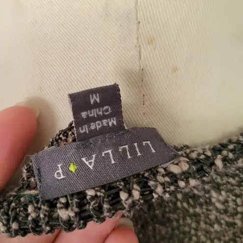 Lilla P brown cream netted vneck sweater size medium