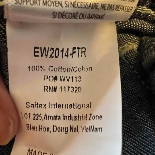 EDWIN Jean Blue Dark Rinse Bailee Worker Pants Carpenter Utility Sz 24 New