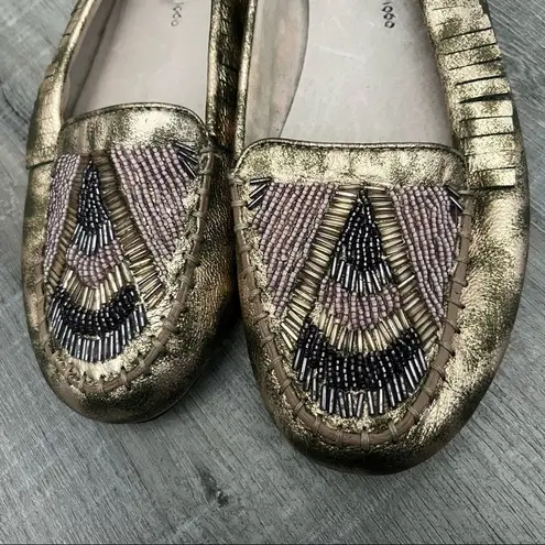 House of Harlow 1960 Marion Beaded Moccasin Flats 6.5