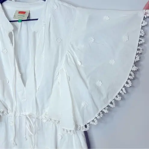 Farm Rio Farm Rio Off-White 3D Flower Mini Dress Size M