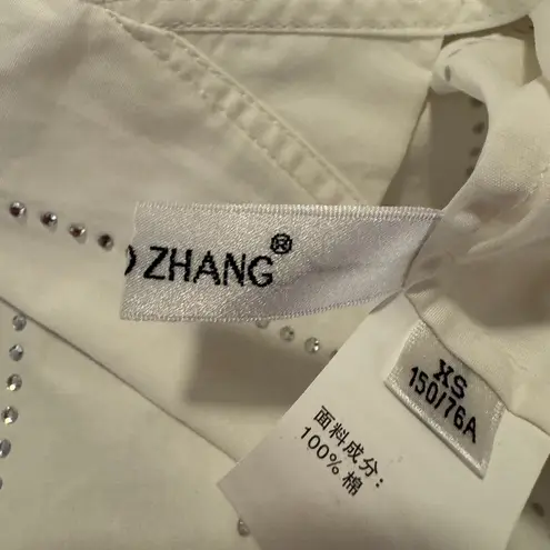 Source Unknown Zhang White Off-Shoulder Women's Top