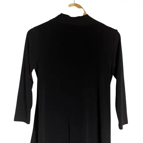 Clara Sun Woo Black Jersey 3/4 Sleeve V