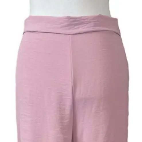 Saints New 2 Piece Set Wide Leg Pant Short Sleeve Top Blush Pink Women’s Size XL