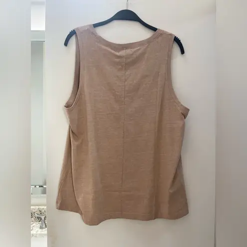 Barefoot Dreams NWT Malibu Organic Rock Dye Tank size XL tan