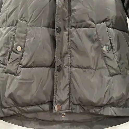 Universal Standard Rainier Hooded Puffer Coat Gray 4XS
