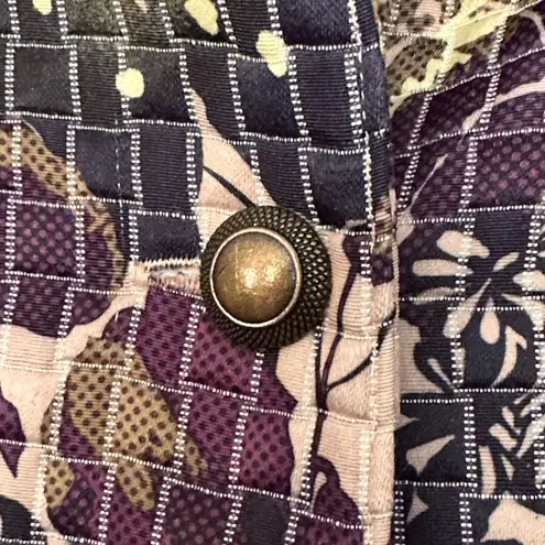 Christopher & Banks Quilted Cottage Floral Crop Jacket