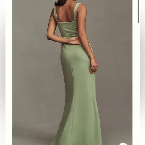 BHLDN Blake Square-Neck Stretch Crepe Maxi Dress