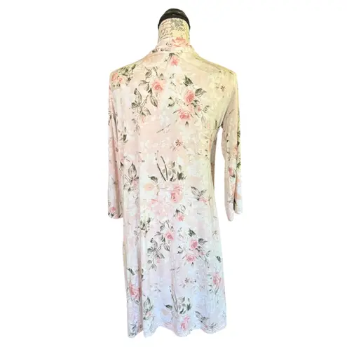 Posh Peanut Light Pink Rose Flower Bamboo Robe Medium NO BELT