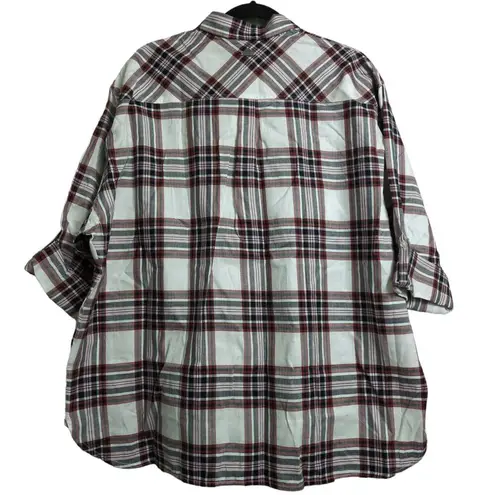 Barbour Bethwin Shirt Cloud Check Herringbone Plaid Button Front 6 New