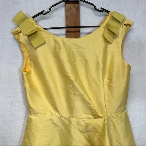 Weekend Max Mara Yellow Sleeveless Babydoll A Line Dress Size 10