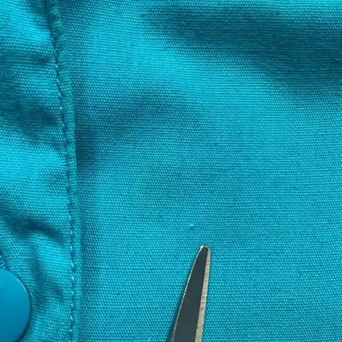 Vintage 90s Southwestern Appliqué Denim Button Up Shirt Gaucho Pants Set Medium Blue