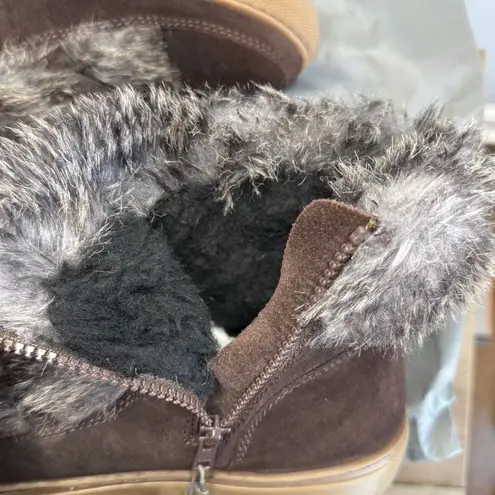 Cougar Winter Snow Boots Size 9 Women's Brown Cocoa Dasha Faux Fur Lace Up Zip