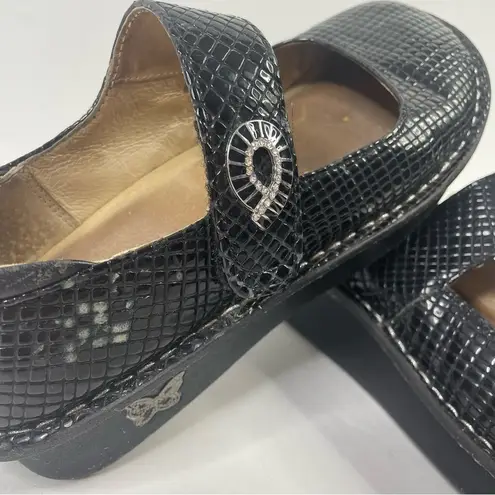 Alegria Paloma Jazzy Black Leather Shoes