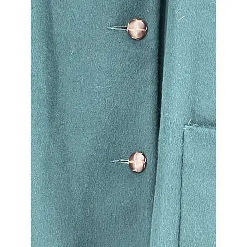 Talbots Vintage  Wool‎ Blend Green Medium Length Coat Size 10