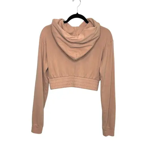 Talentless Cropped Boxing Hoodie Tan Hooded Sweatshirt S