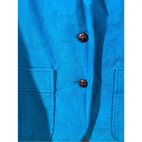 Vintage Corduroy Blazer in Peacock Blue Kathy Davis Size 14