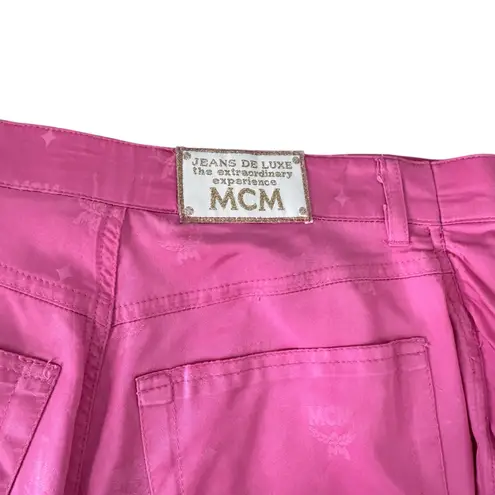 MCM Vintage Pink Monogram Satin Tracksuit Custom Made