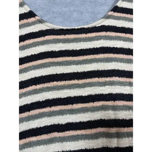 Anthropologie Dolan Left Coast Stripe Preeta Dress Midi Scoop Back Sz M Petite Size M