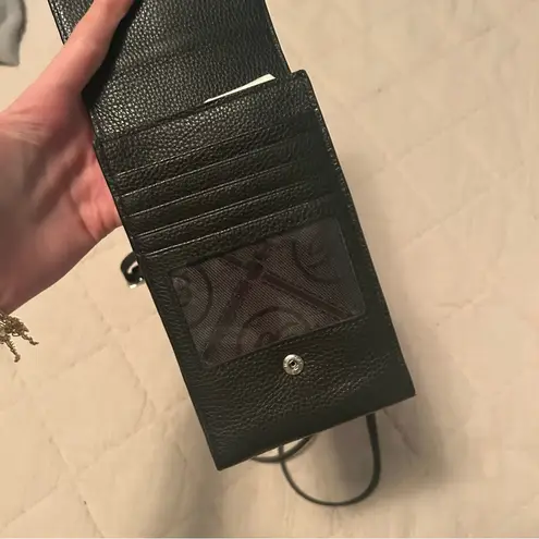 Brighton  Croc-Embossed Burgundy Crossbody Phone Bag