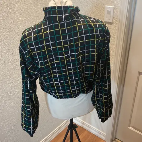 Vintage Tail Women’s Zipper “Tennis Time” Sporty Sweatshirt EUC Sz XS Black