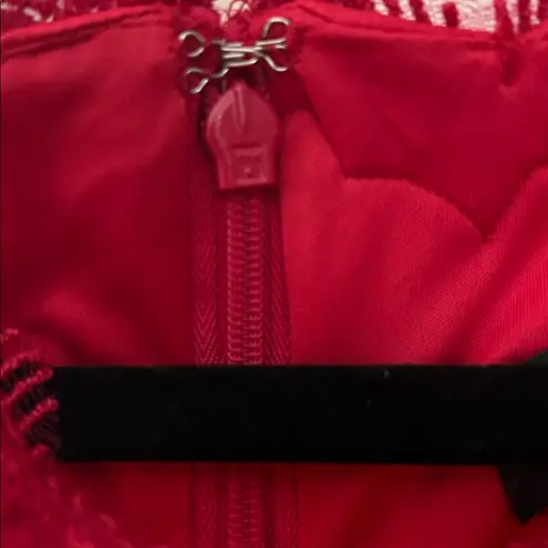 Tadashi Shoji Red Lace Illusion Maxi Gown Women’s Size 4 Formal Evening Dress