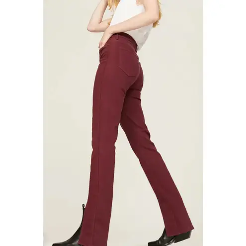 Mother Jeans The Rascal Sliced Up Heel Jeans In Burgundy Women’s Size 24 NWOT Red