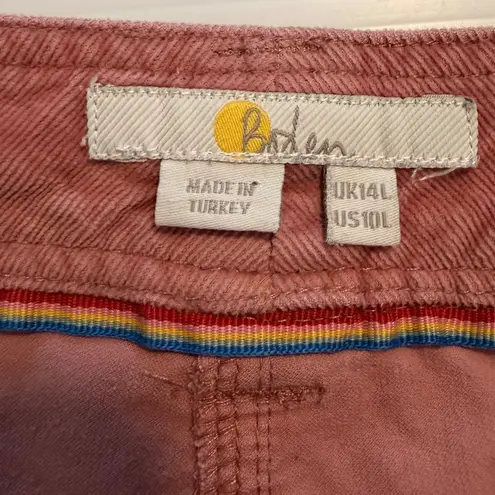 Boden USA Boden Pink Corduroy Jogger Pants Elastic Waist Ankle Cuff Women's Size 10L