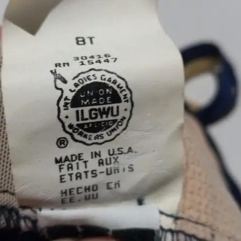 Longitude One Piece Swimsuit-Size 8 Tall-Shelf Bra-Gold Buttons-Stars-Union Made