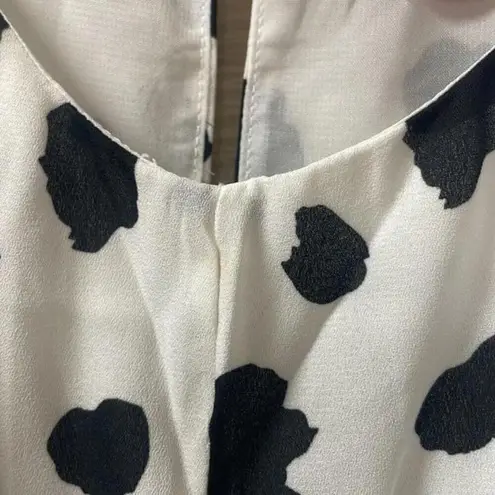 Buddy love, white and black cow Dalmatian polka dot print Racerback tank top Size M