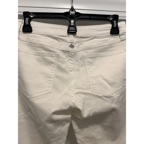 prAna Womens White Skinny Jeans Size 2 / 26. Mid Rise Organic Cotton Spandex