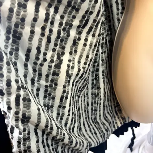 Elle Ruffled Black Trench Coat Size Small